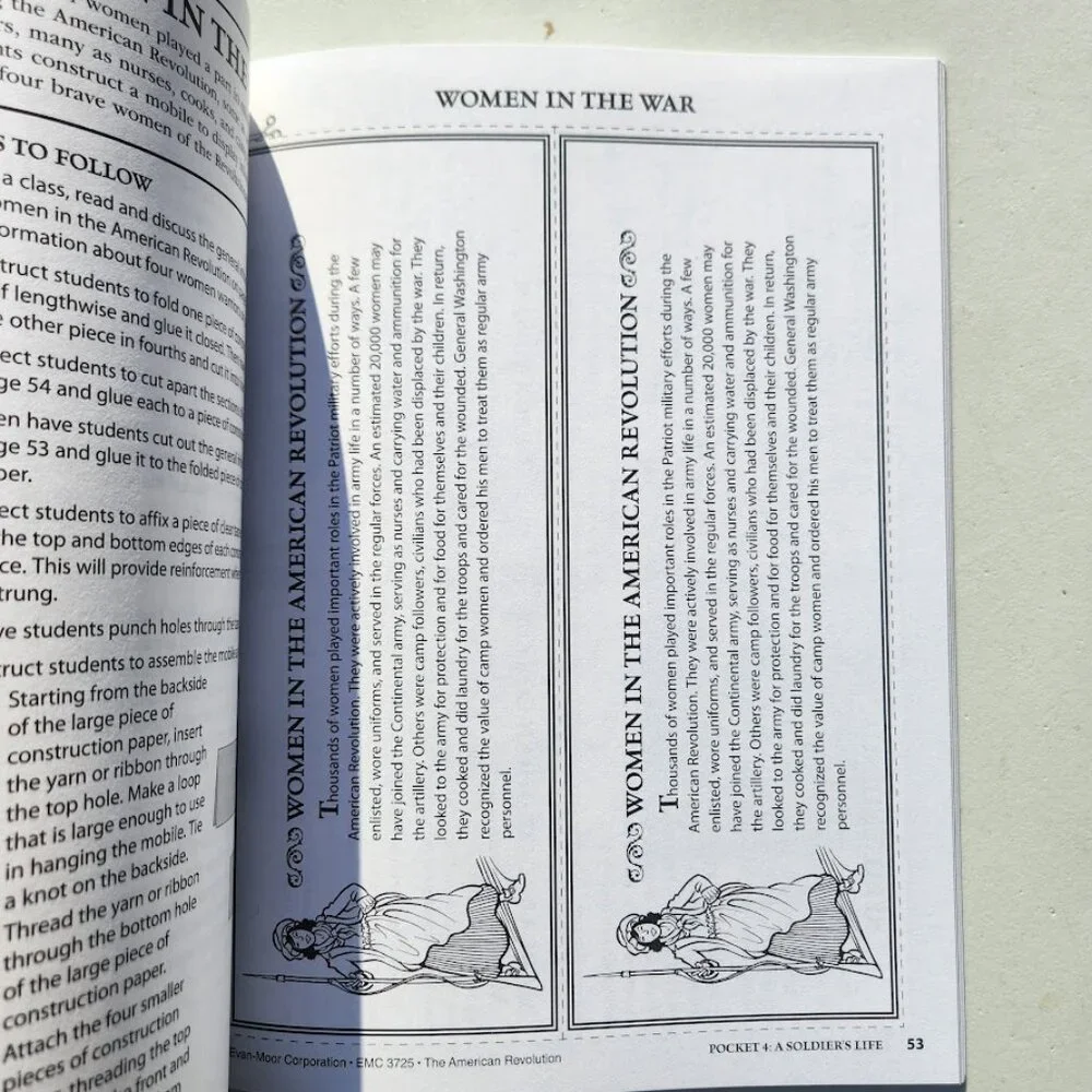 History Pockets The American Revolution  Paperback Book Activity Book Workbook